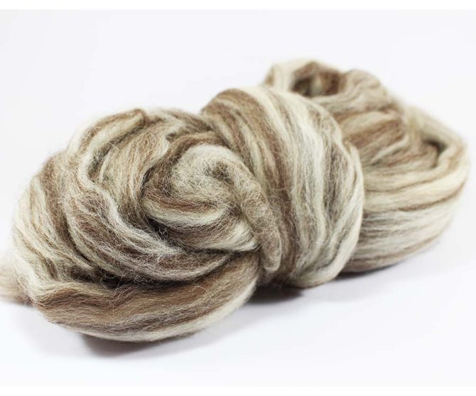 vellón café jaspeado